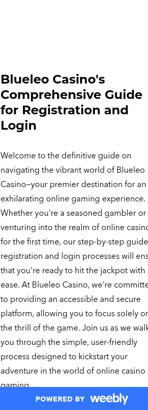 Blue Leo Casino mobile browser view
